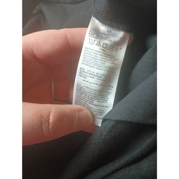 Old Navy Black Linen Pull on Shorts Women Size 2X Casual Outdoors - Picture 4 of 5